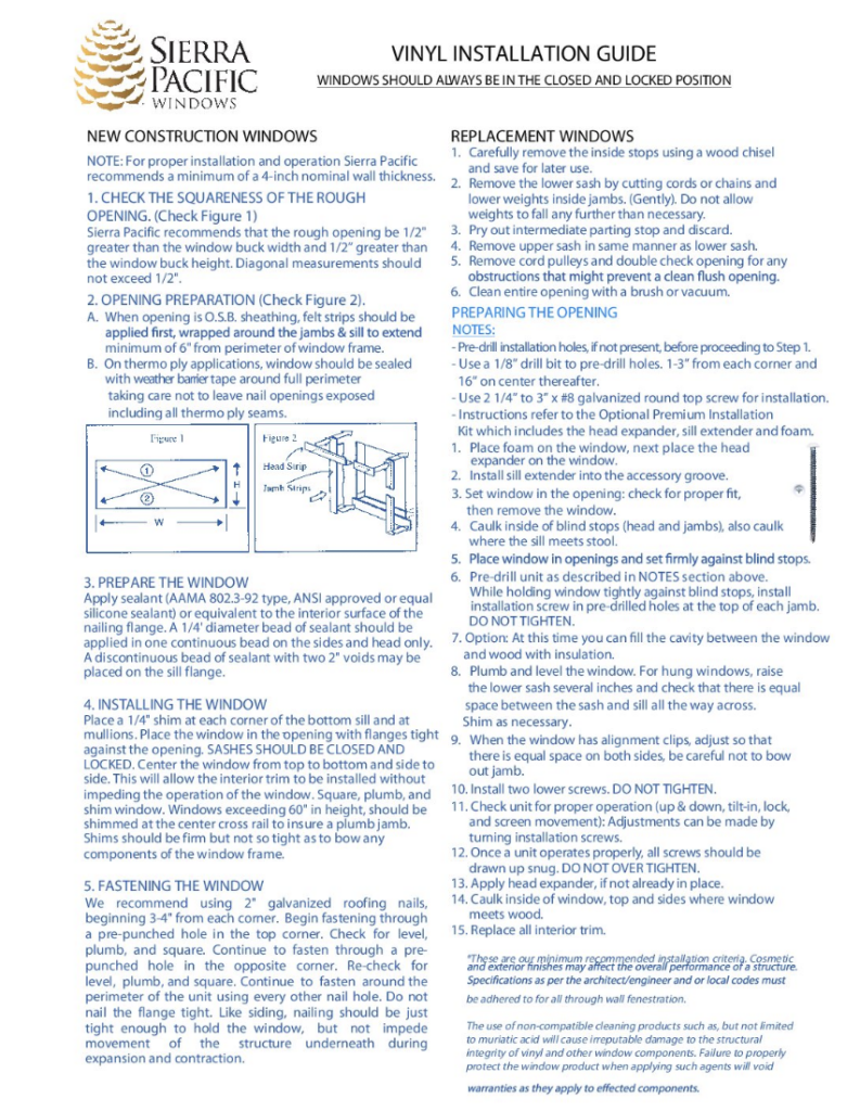 Vinyl Product Installation Guide